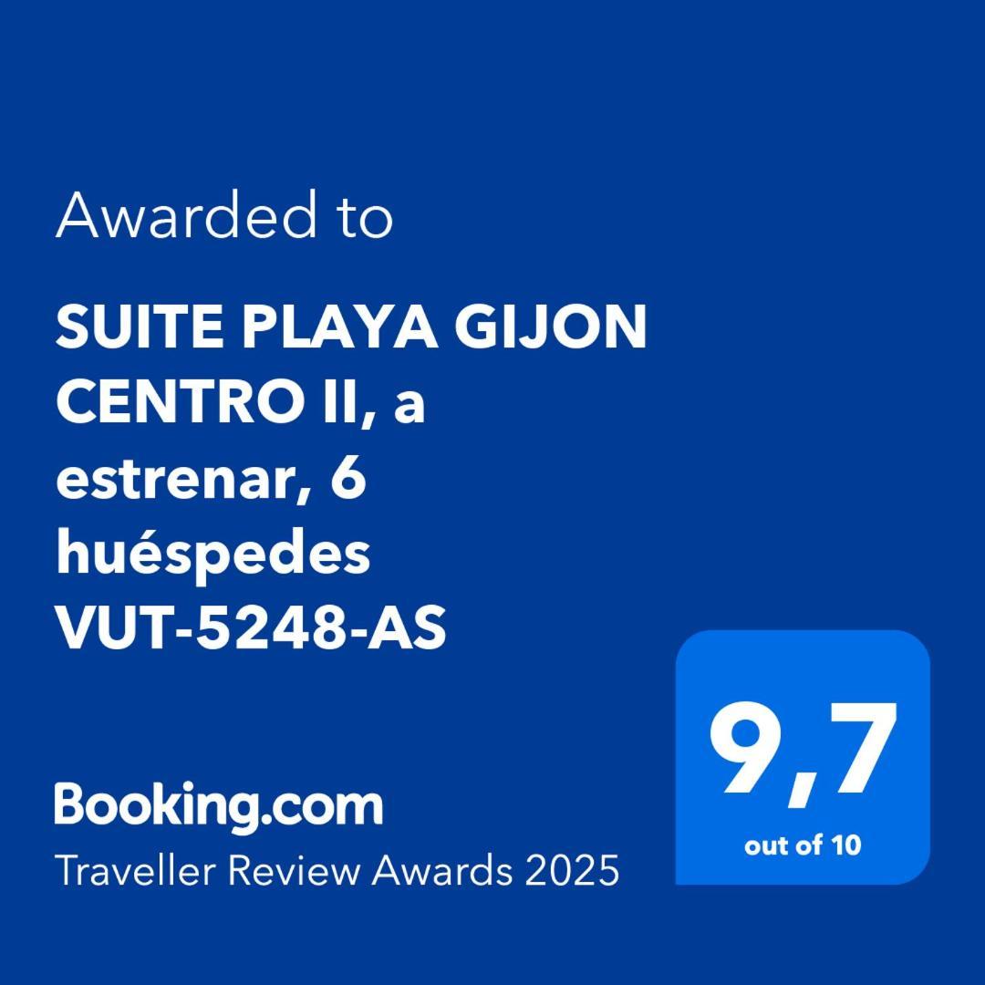 Suite Playa Gijon Centro Ii, A Estrenar, 6 Huespedes Vut-5248-As Eksteriør billede